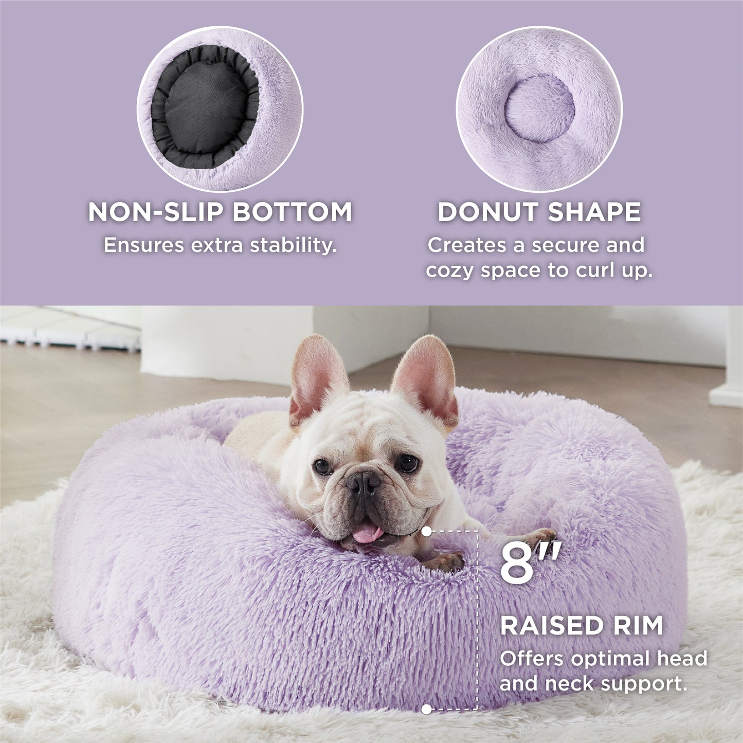 Calming Donut Bed for Dogs and Cats