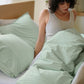 PureWoven Washed Cotton Striped Duvet Cover Set