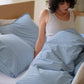 PureWoven Washed Cotton Striped Duvet Cover Set