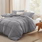 Striped Tufted Embroidery Duvet Cover Set