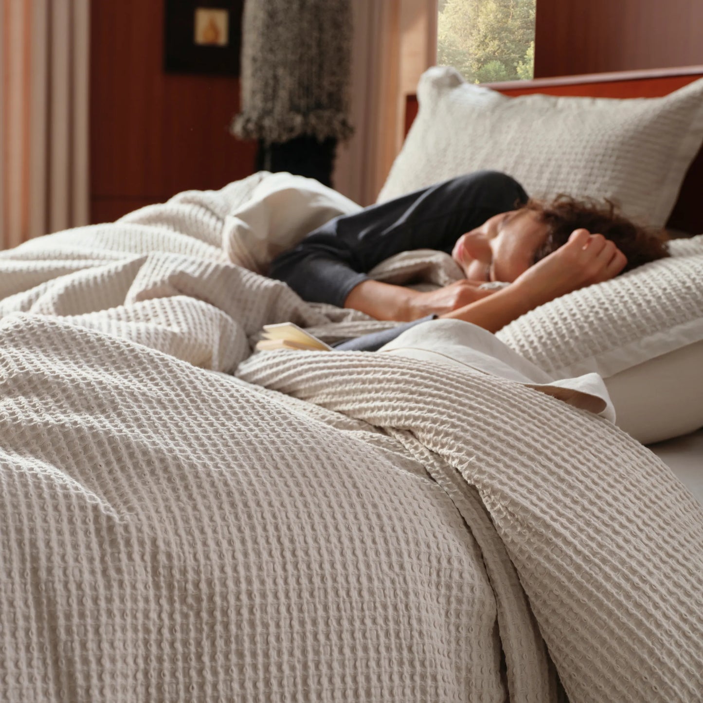 PureWoven™ Cotton Waffle Weave Duvet Cover Set