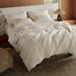 Serene white organic cotton waffle bedding bundle