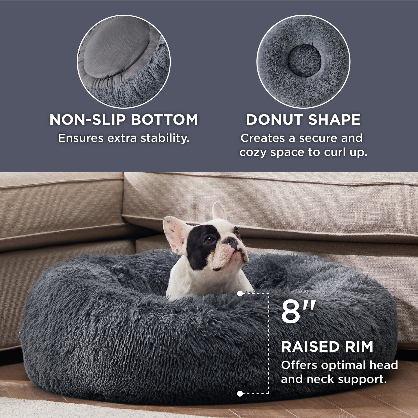 Calming Donut Bed for Dogs and Cats