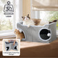 2-in-1 Corduroy Cat Scratcher House