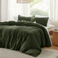 Striped Tufted Embroidery Duvet Cover Set