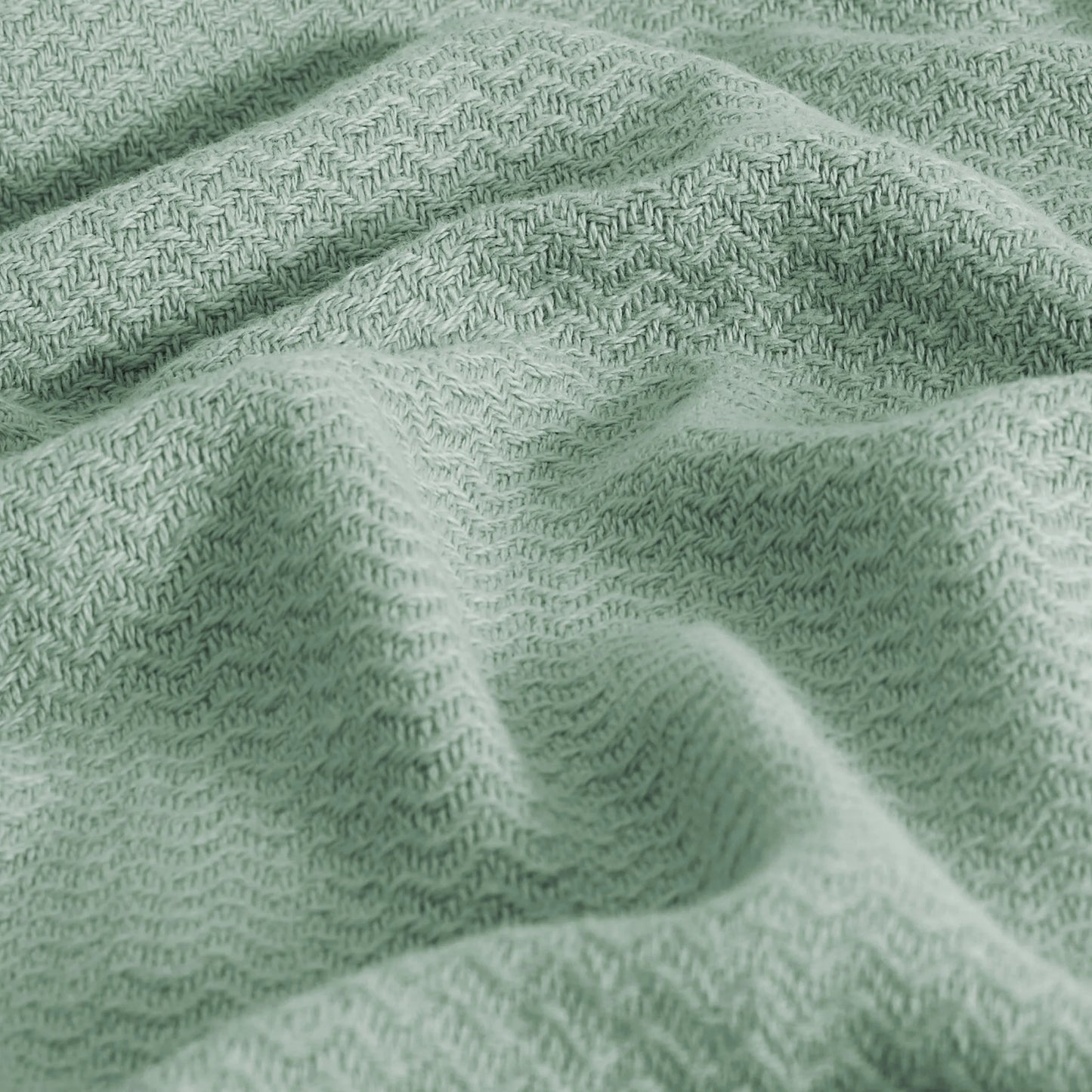 100% Cotton Herringbone Woven Blanket