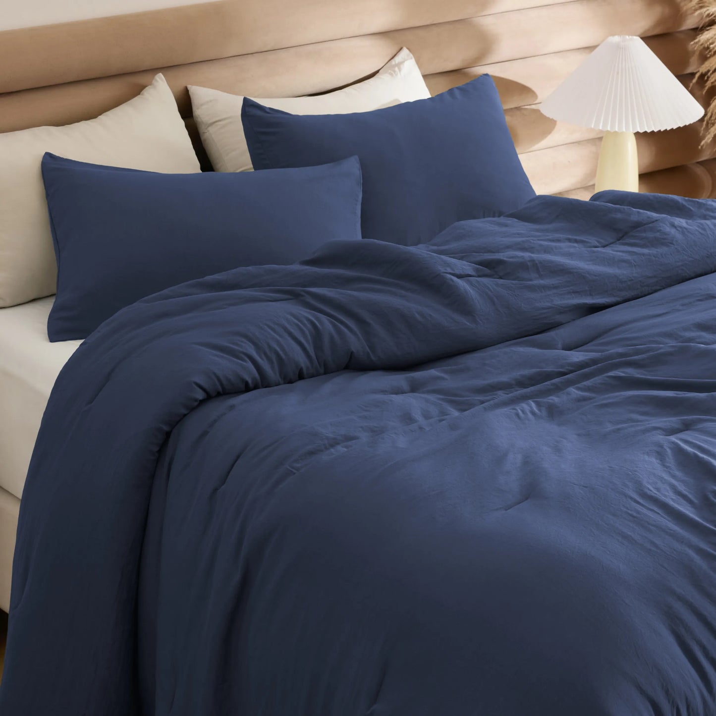 Prewashed Plain Comforter Set