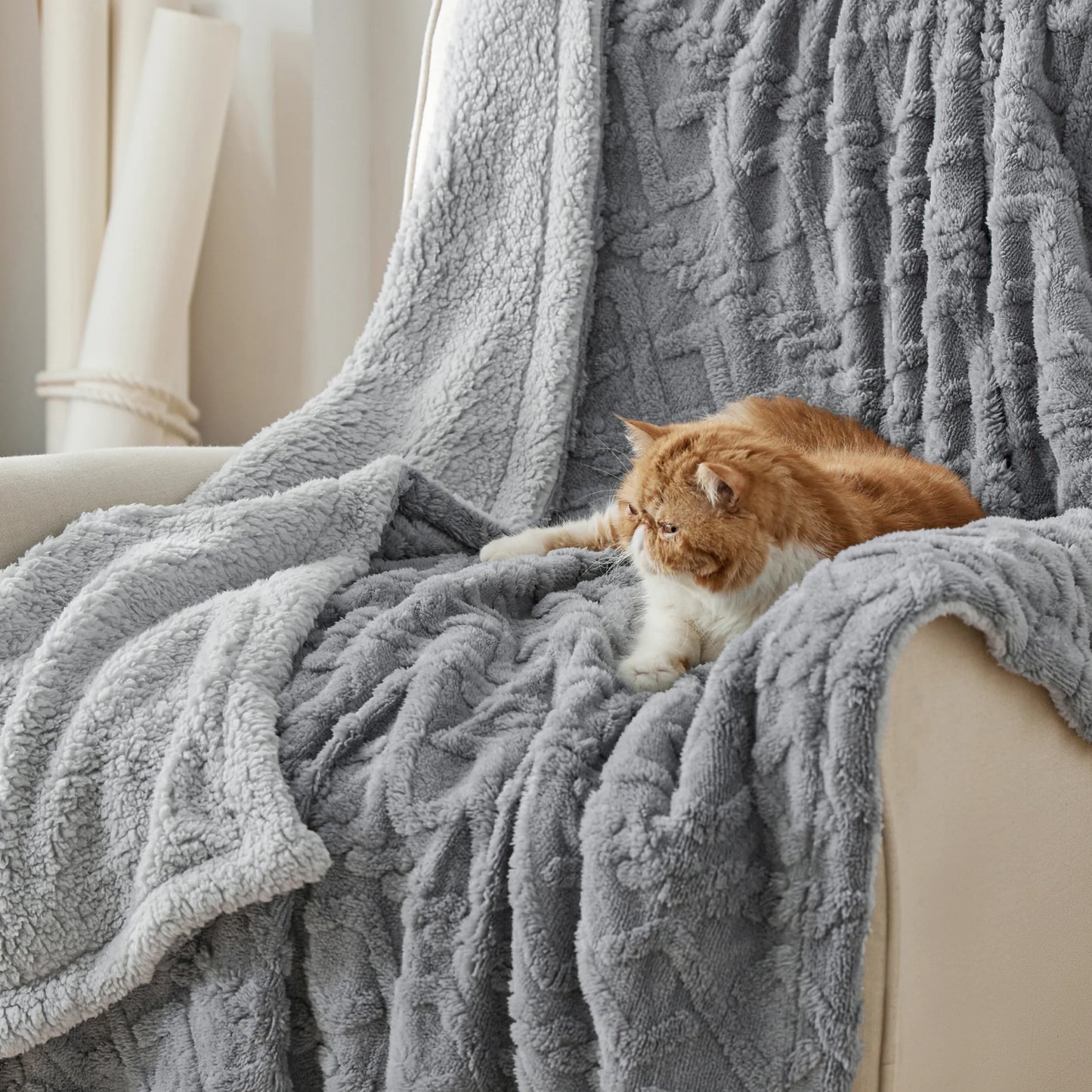 Sherpa Throw Blanket For Couch