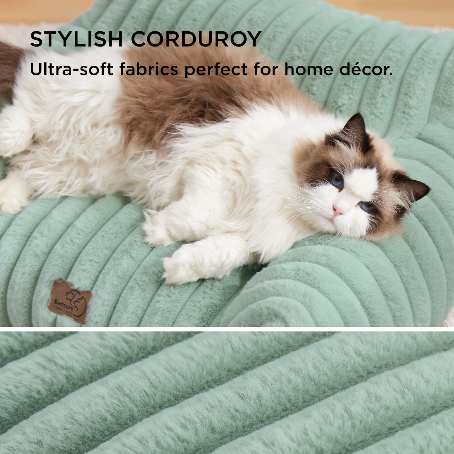 Corduroy Fleece Cat Couch