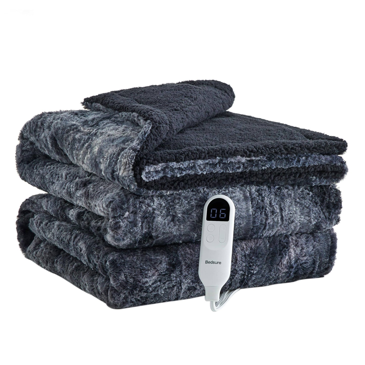 Faux Fur Heated Blanket