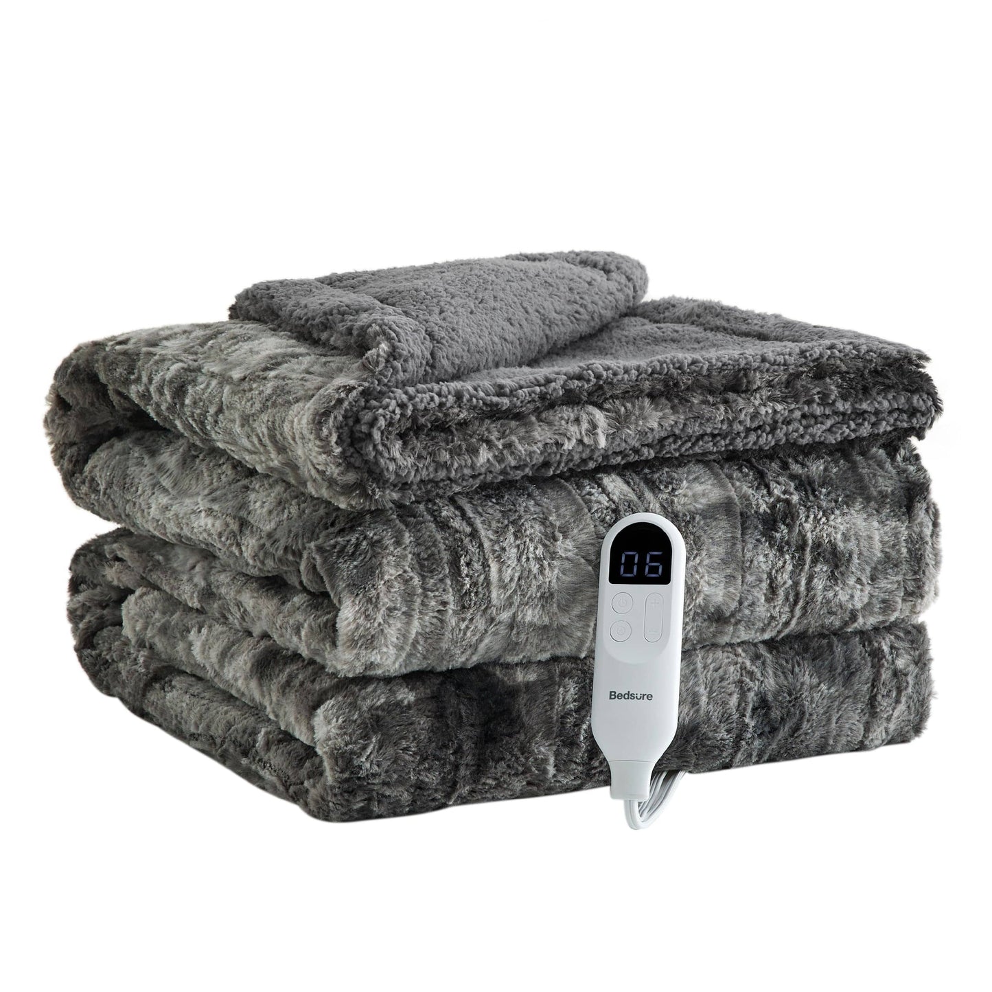 Faux Fur Heated Blanket