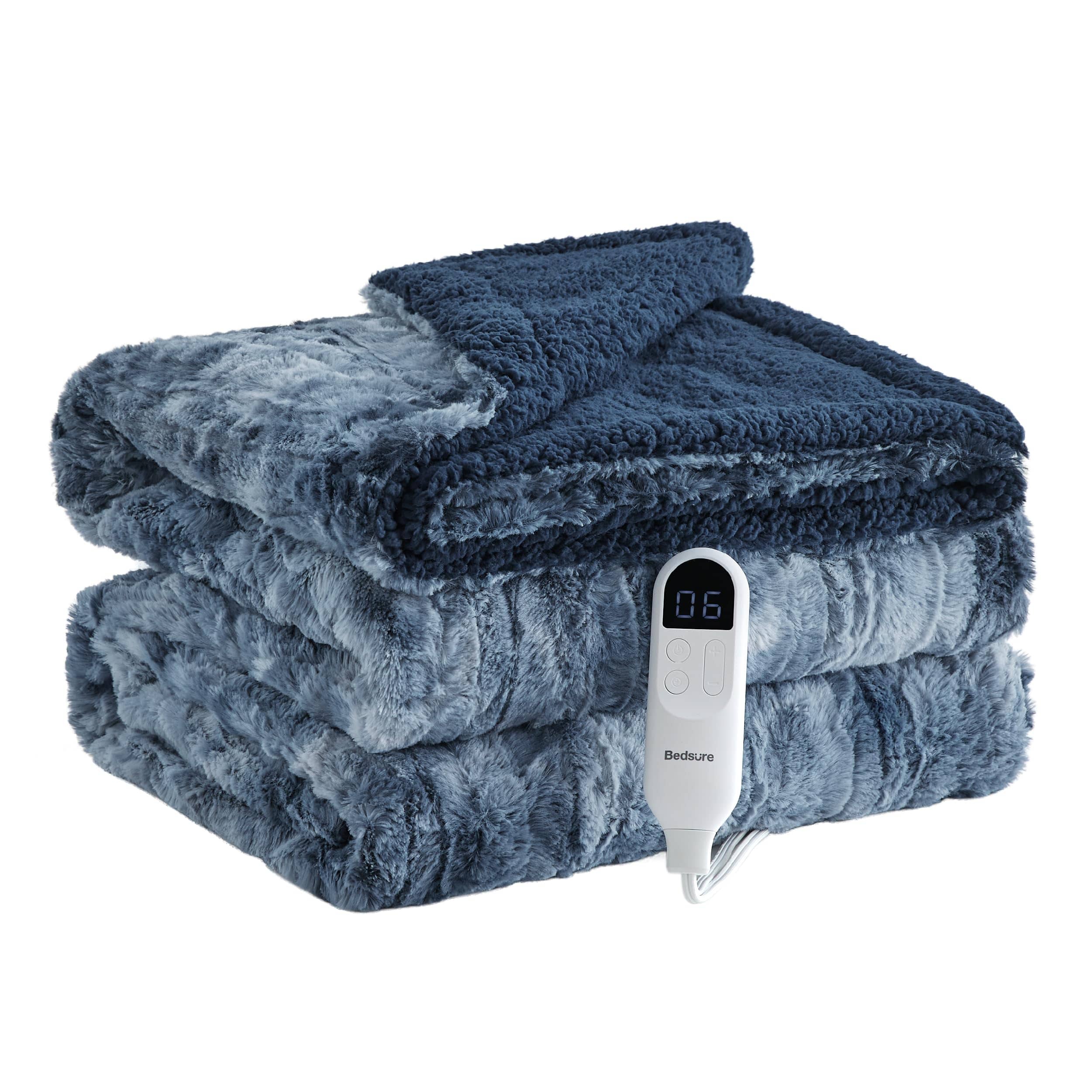 Bedsure Electric Heated Thick Striped Blanket