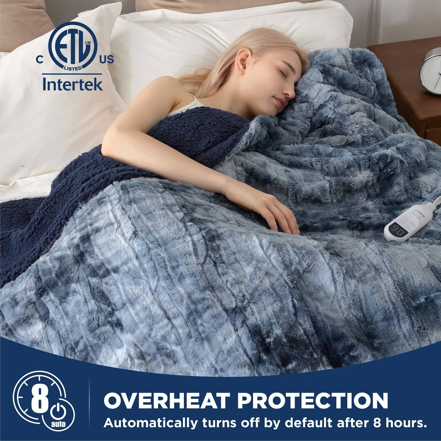 Faux Fur Heated Blanket