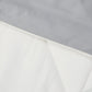Grey/white reversible microfiber bed-in-a-bag fabric with diamond quilting.