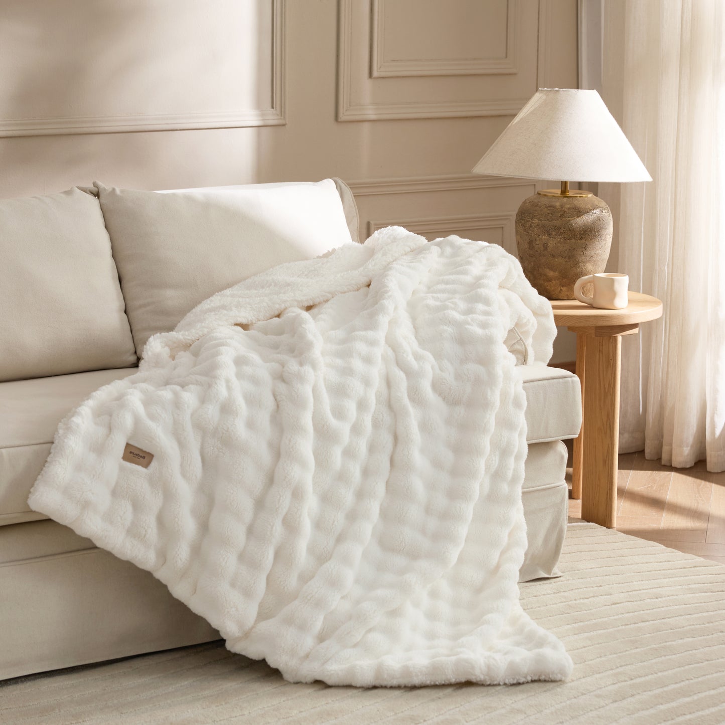 GentleSoft® Bubble Sherpa Fleece Blanket