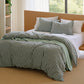 PureWoven Washed Cotton Gingham Duvet Cover Set