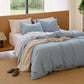 PureWoven Washed Cotton Striped Duvet Cover Set