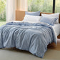 PureWoven Washed Cotton Gingham Duvet Cover Set