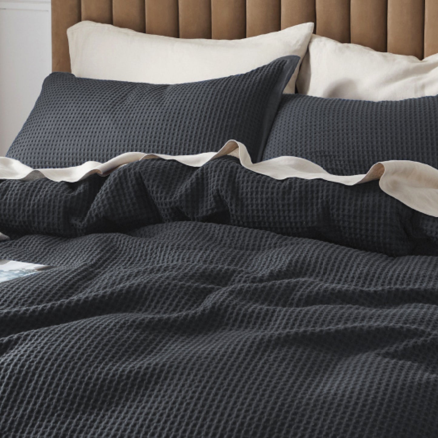 GentleSoft® Cotton Waffle Duvet Cover Set