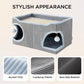 2-in-1 Corduroy Cat Scratcher House