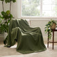 100% Cotton Herringbone Woven Blanket