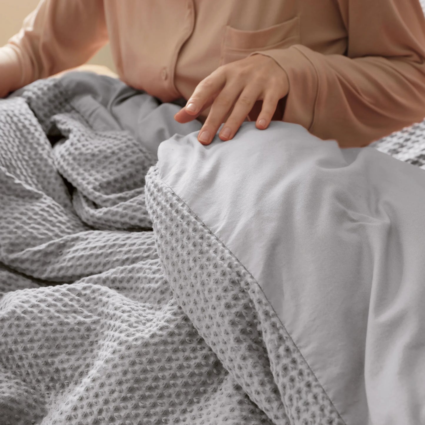 PureWoven™ Cotton Waffle Weave Duvet Cover Set