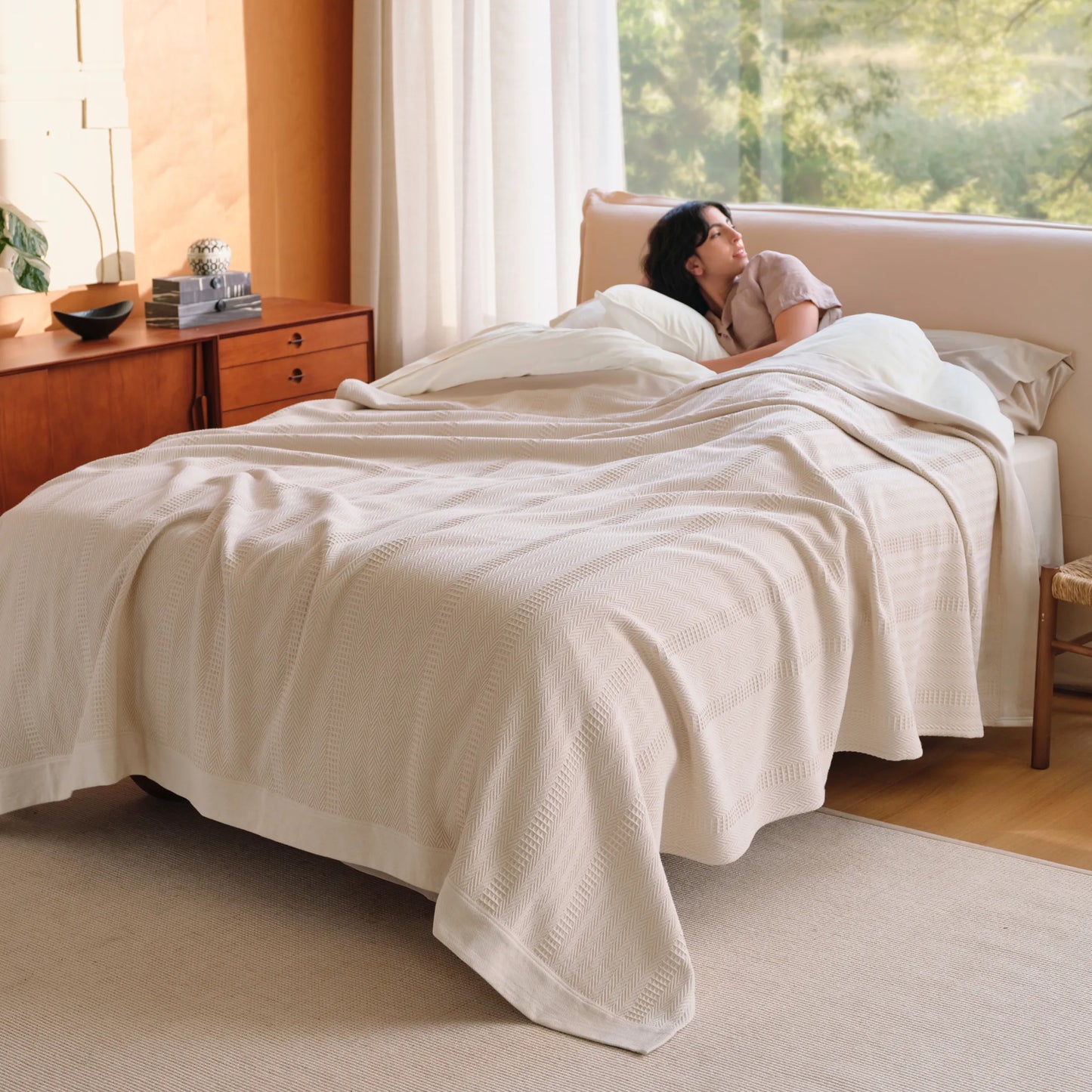 PureWoven™ Organic Cotton Textured Blanket