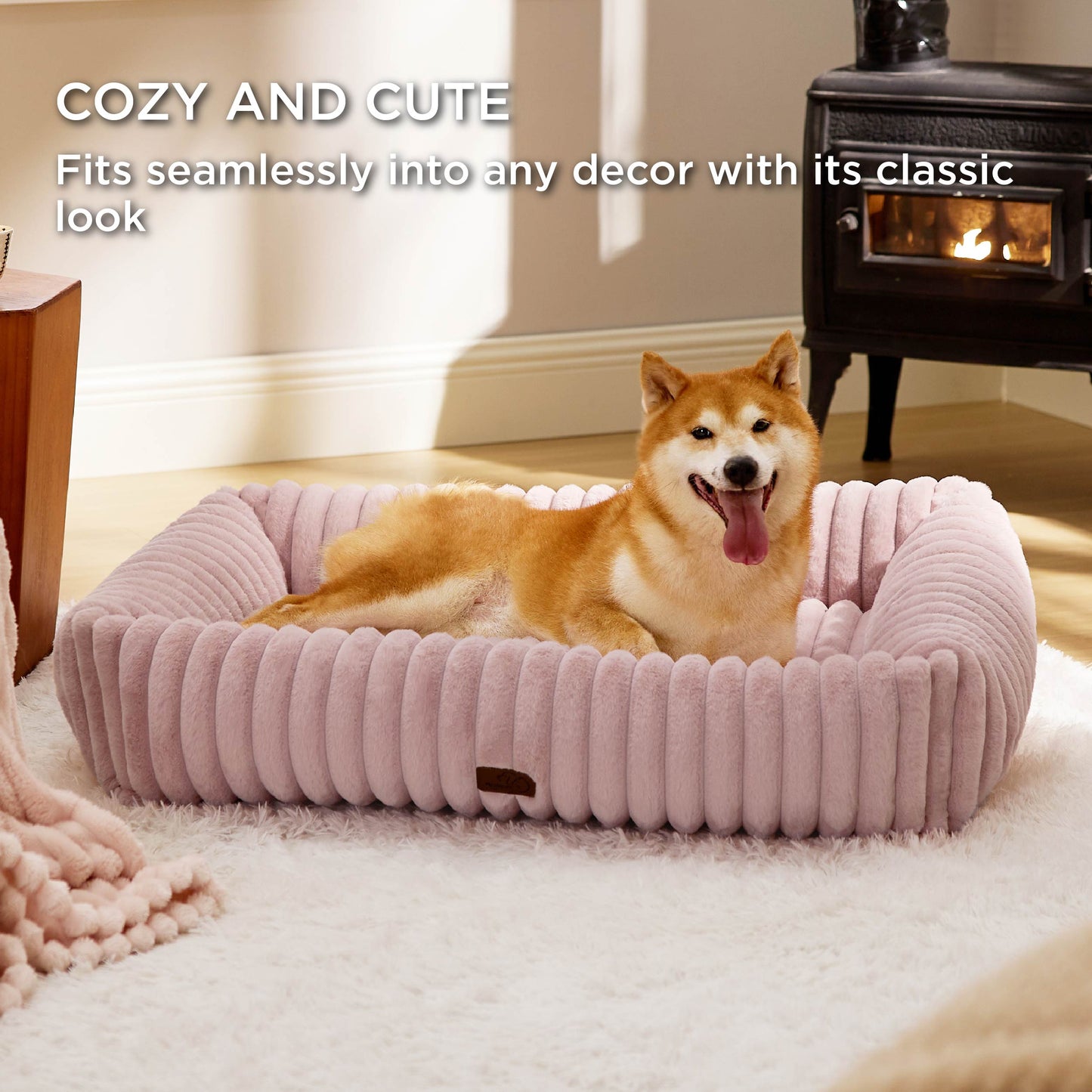 Corduroy Fleece Pet Bed