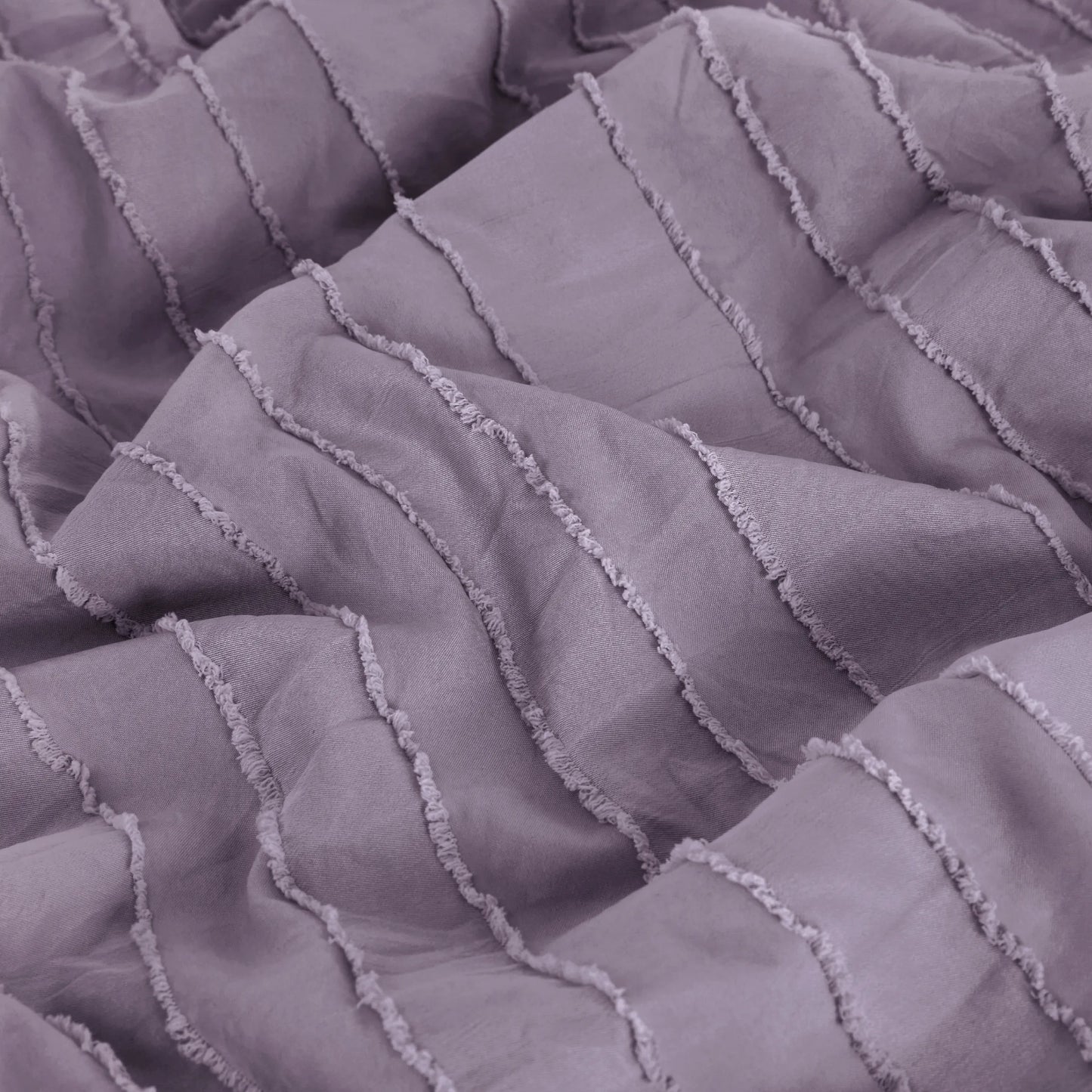 Striped Tufted Embroidery Duvet Cover Set