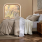 Slub Cotton Modern Cozy Bundle: taupe 100% cotton duvet, white sheets, plush polyester blanket.