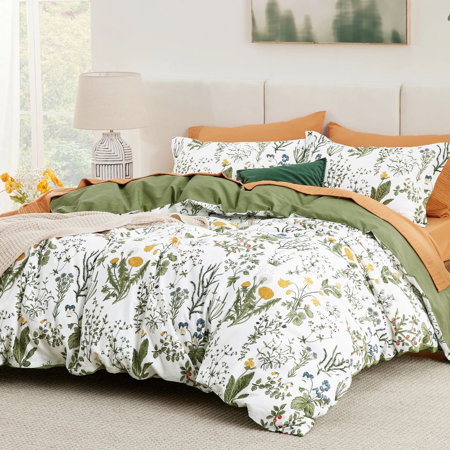 PureWoven™ 100% Cotton Patterned Duvet Cover Set