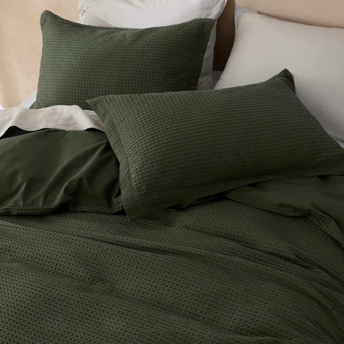 GentleSoft® Cotton Waffle Duvet Cover Set