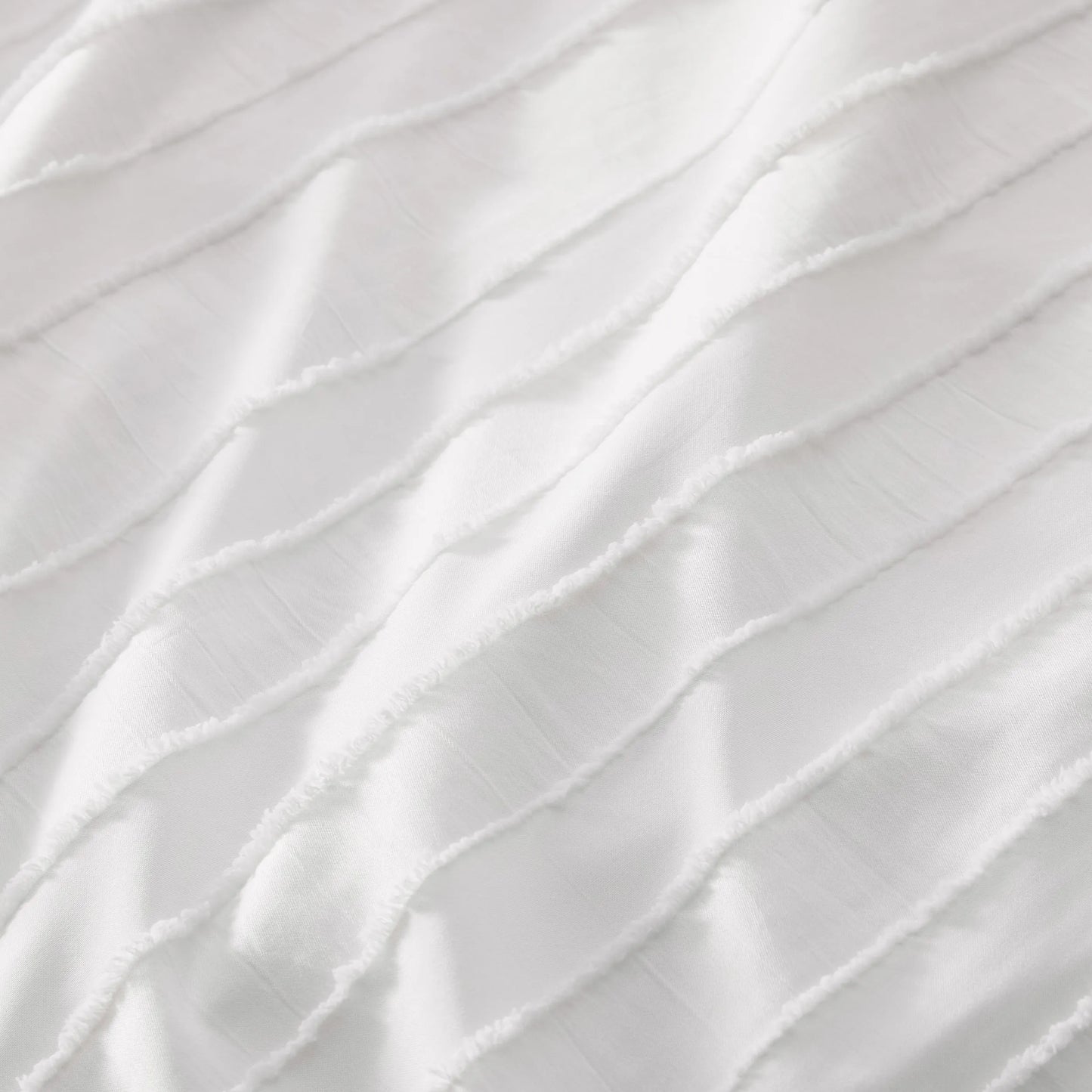 Striped Tufted Embroidery Duvet Cover Set