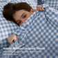 Ruffled Cotton-Like Gingham Sheet Set