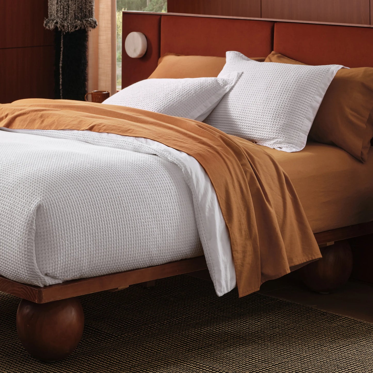 PureWoven™ Cotton Waffle Weave Duvet Cover Set