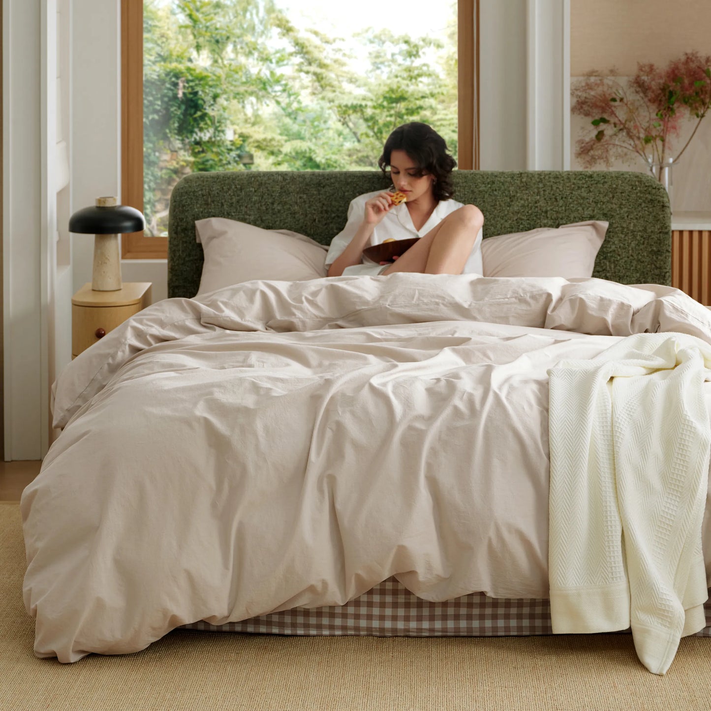 PureWoven™ Washed Cotton Duvet Cover Set