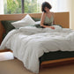 PureWoven Washed Cotton Striped Duvet Cover Set