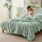 Striped Flannel Comforter Set