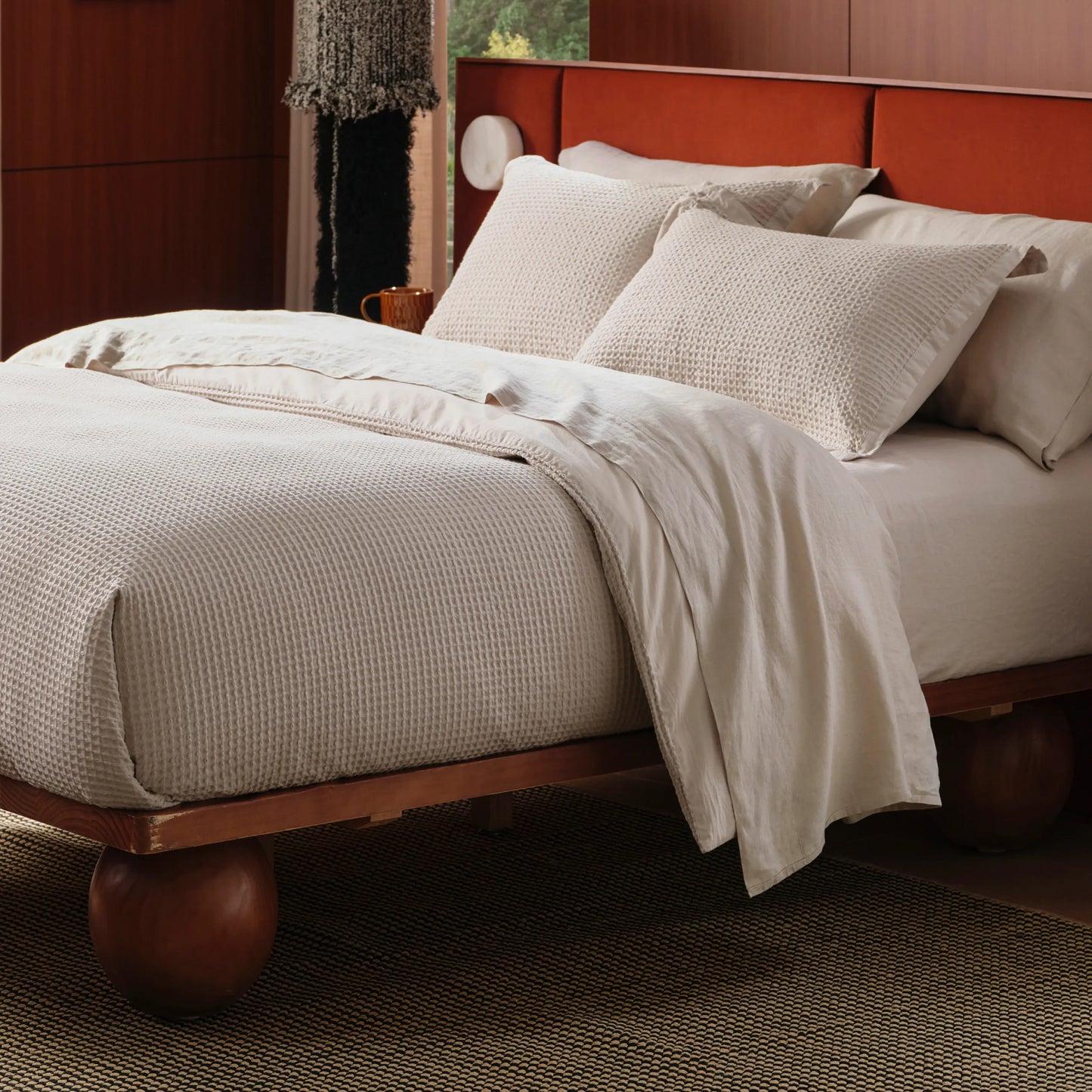 PureWoven™ Cotton Waffle Weave Duvet Cover Set