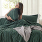 Striped Tufted Embroidery Duvet Cover Set