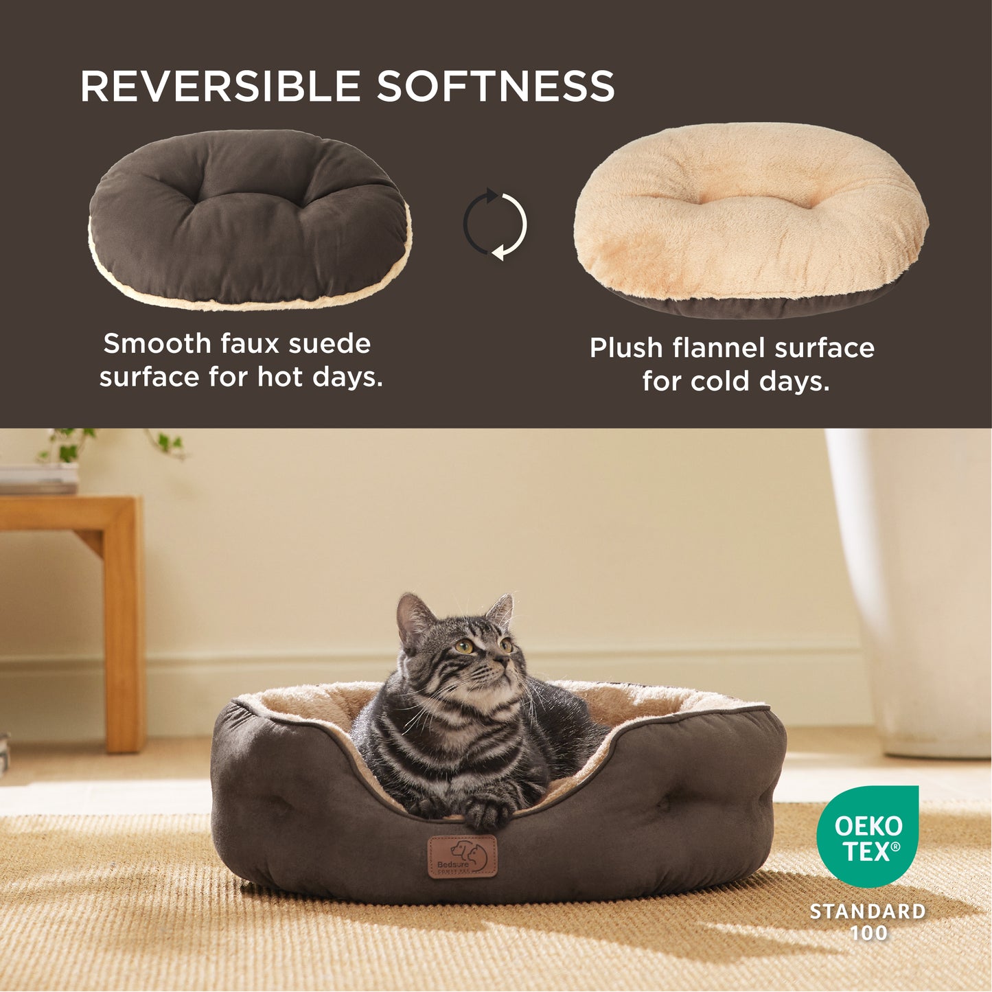 Solid Round Pet Bed