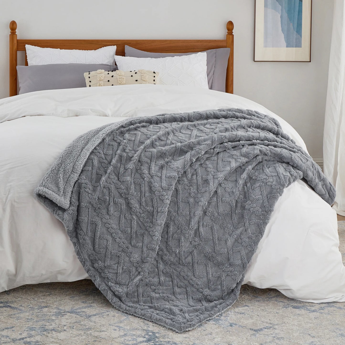 Sherpa Throw Blanket For Couch