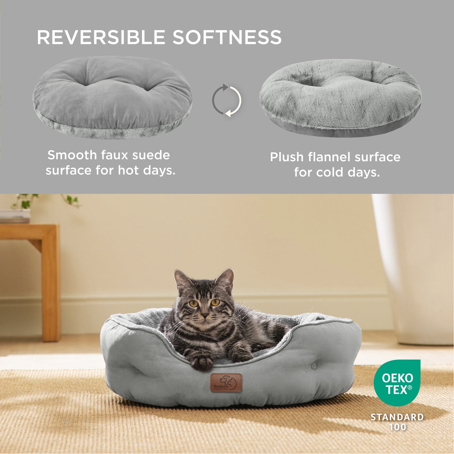 Solid Round Pet Bed