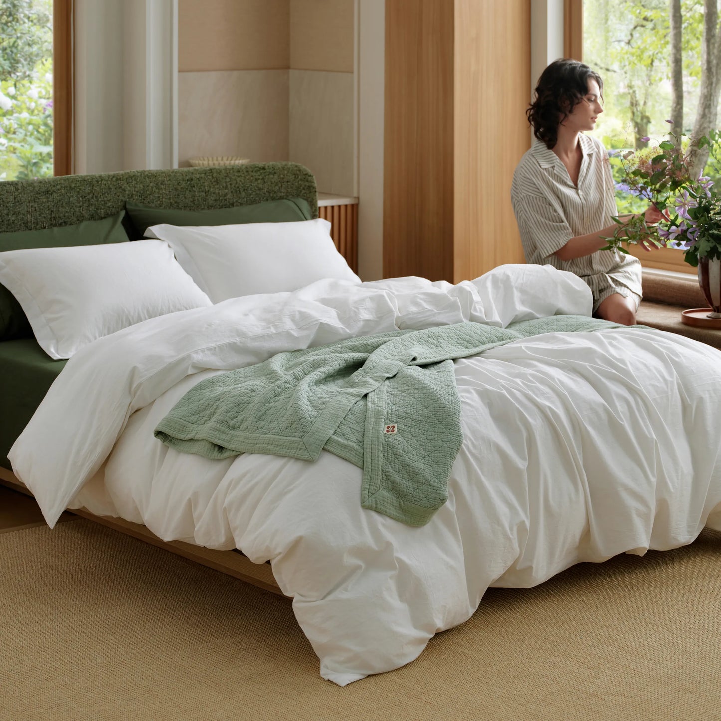 PureWoven™ Washed Cotton Duvet Cover Set