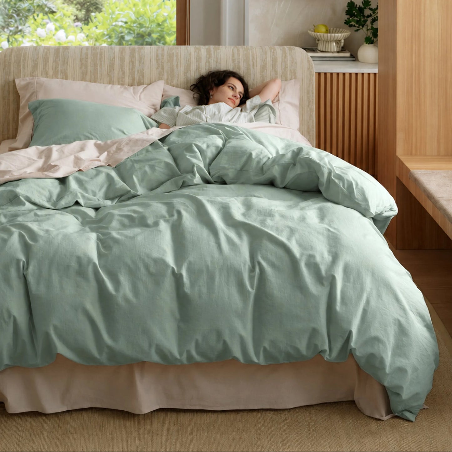 PureWoven™ Washed Cotton Duvet Cover Set