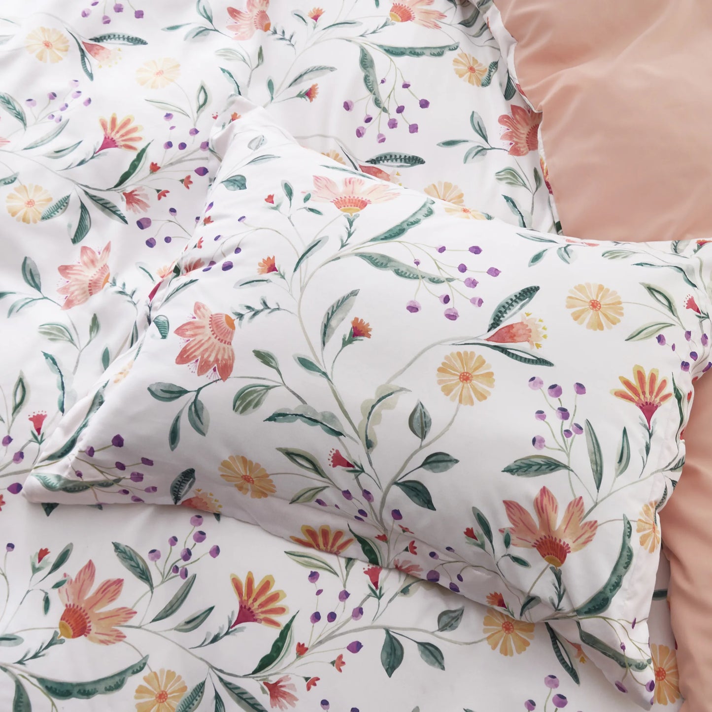 Reversible Pale Duvet Cover Set