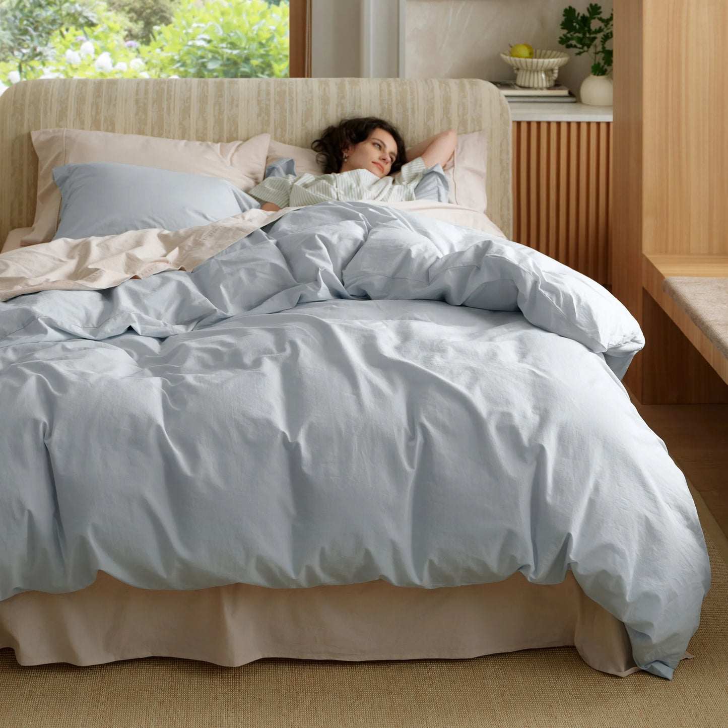 PureWoven™ Washed Cotton Duvet Cover Set