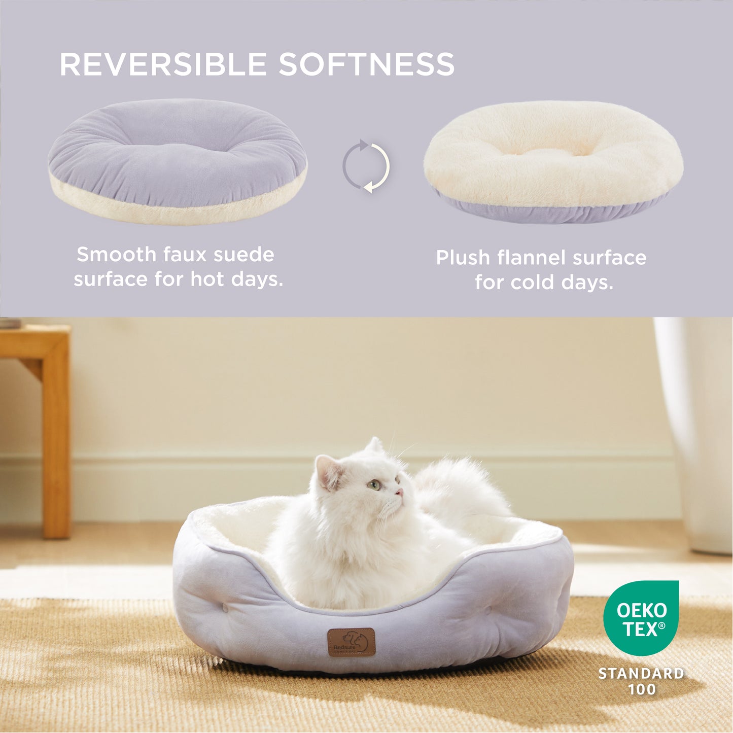 Solid Round Pet Bed