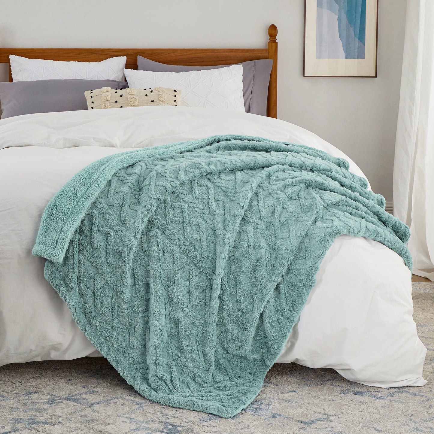 Sherpa Throw Blanket For Couch