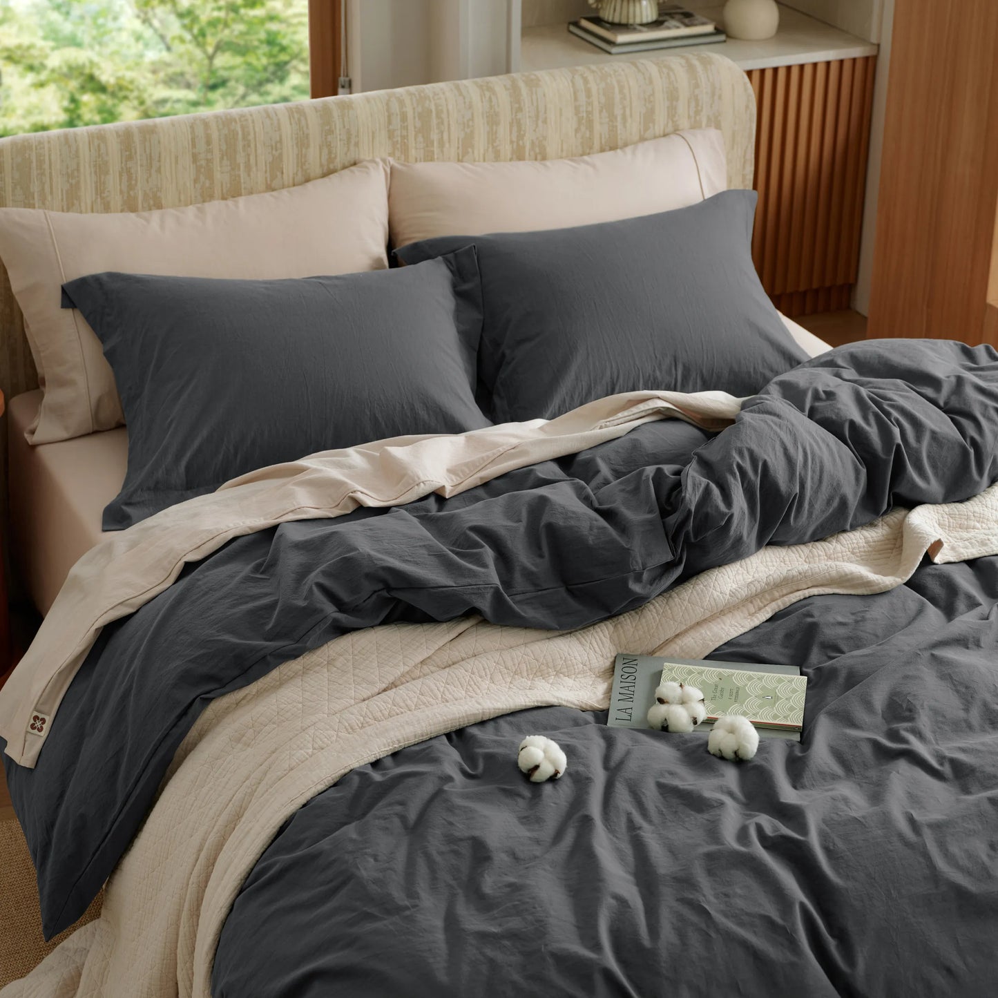 PureWoven™ Washed Cotton Duvet Cover Set